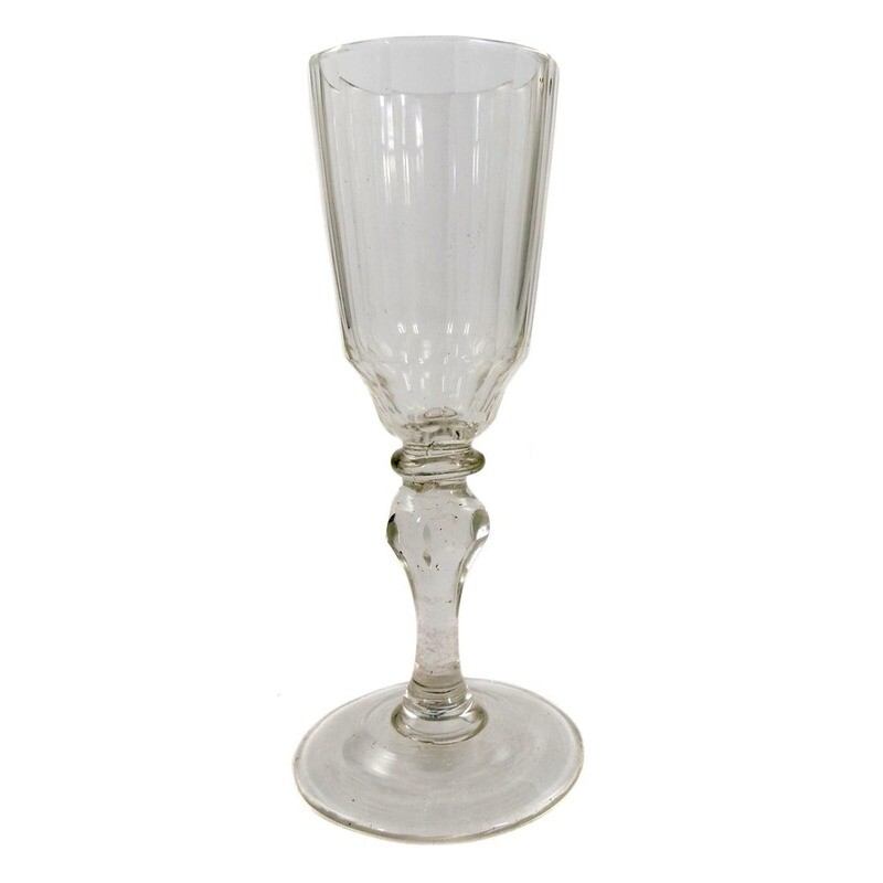 Multiple faceted Silesian goblet, late 18th century.