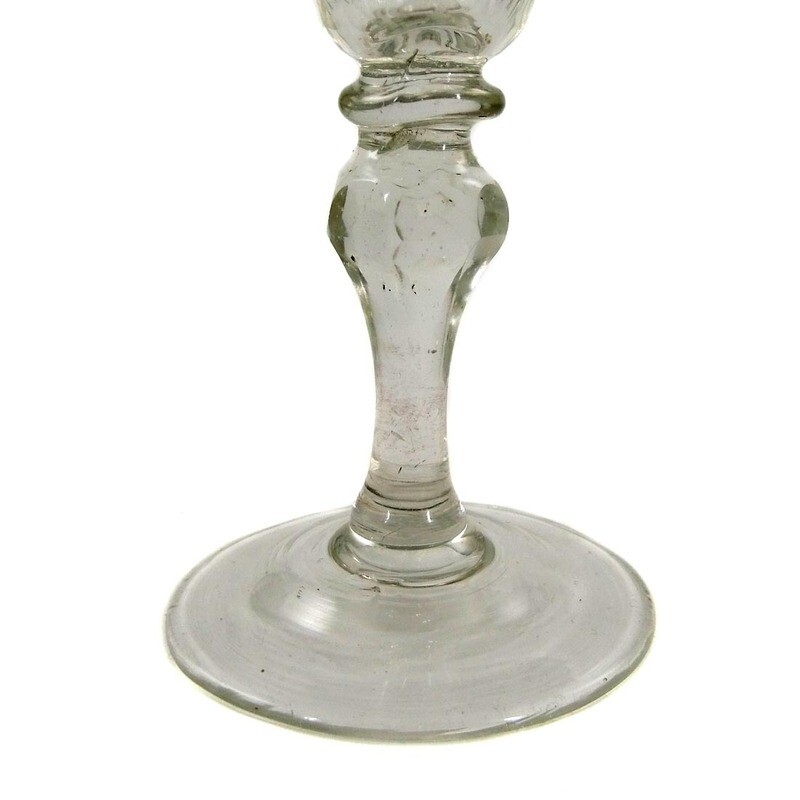 Multiple faceted Silesian goblet, late 18th century.