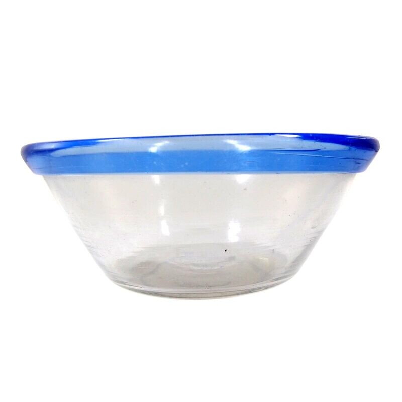 Bowl with folded light blue edge, North German, 19th century.