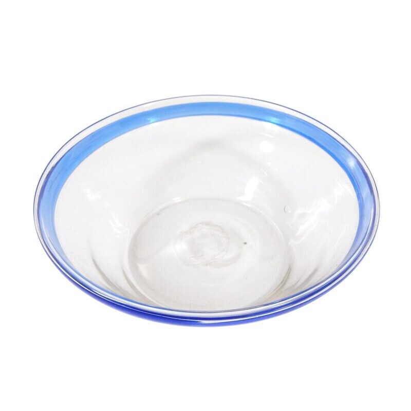 Bowl with folded light blue edge, North German, 19th century.