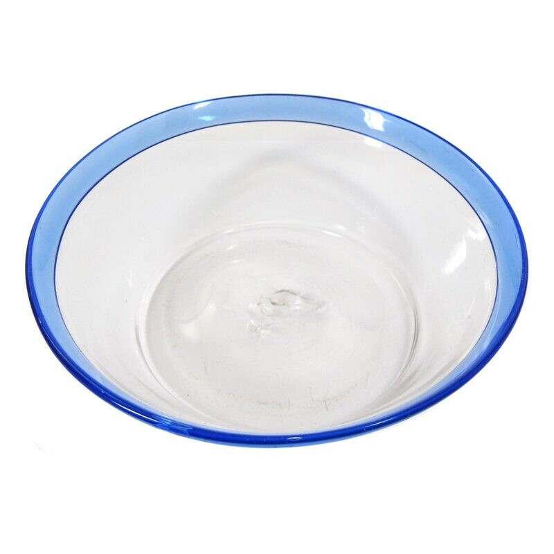 Bowl with folded light blue edge, North German, 19th century.