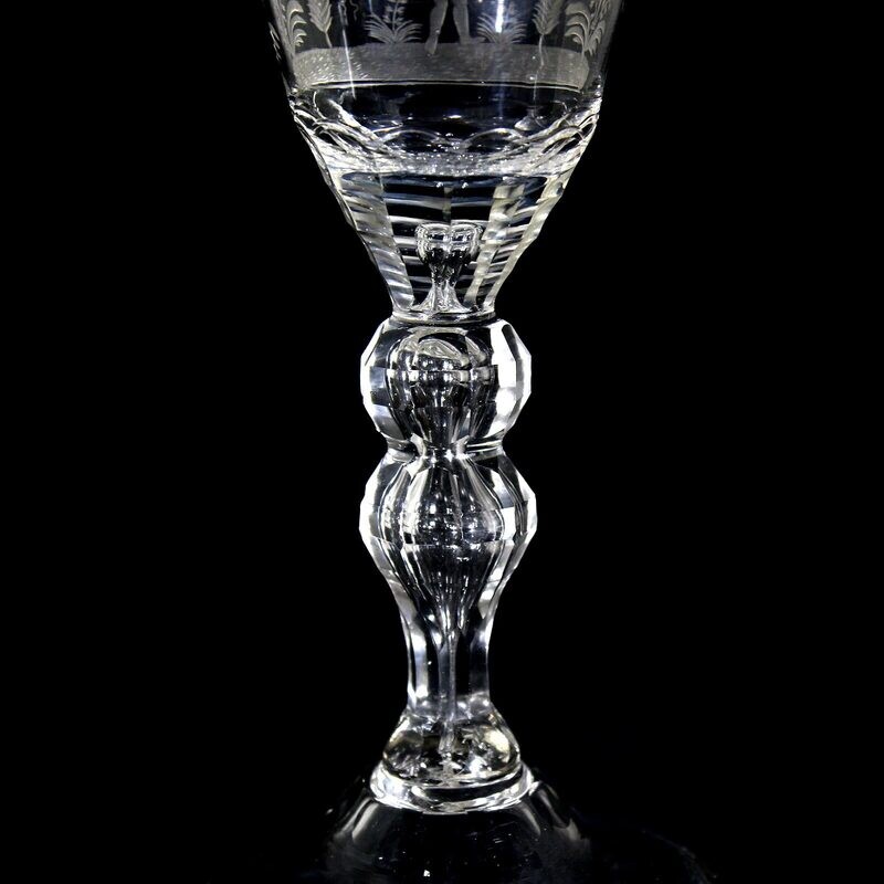 Large cup with satirical depiction, Lauenstein, 2nd half of the 18th century.