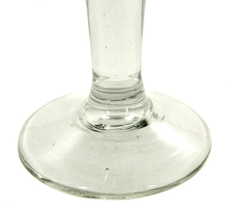 Lauensteiner pointed goblet with gold rim &amp; decorated. Air beads, 2nd half of the 18th century.