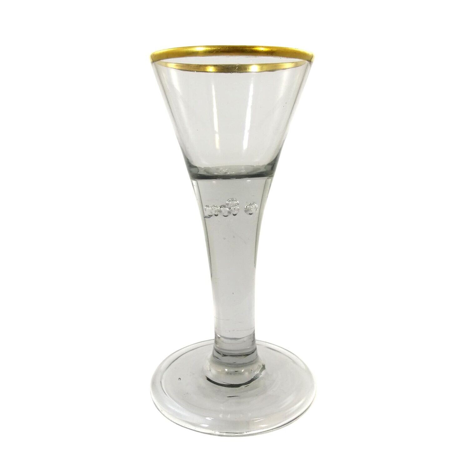 Lauenstein pointed goblet with gold rim, 2nd half of the 18th century.