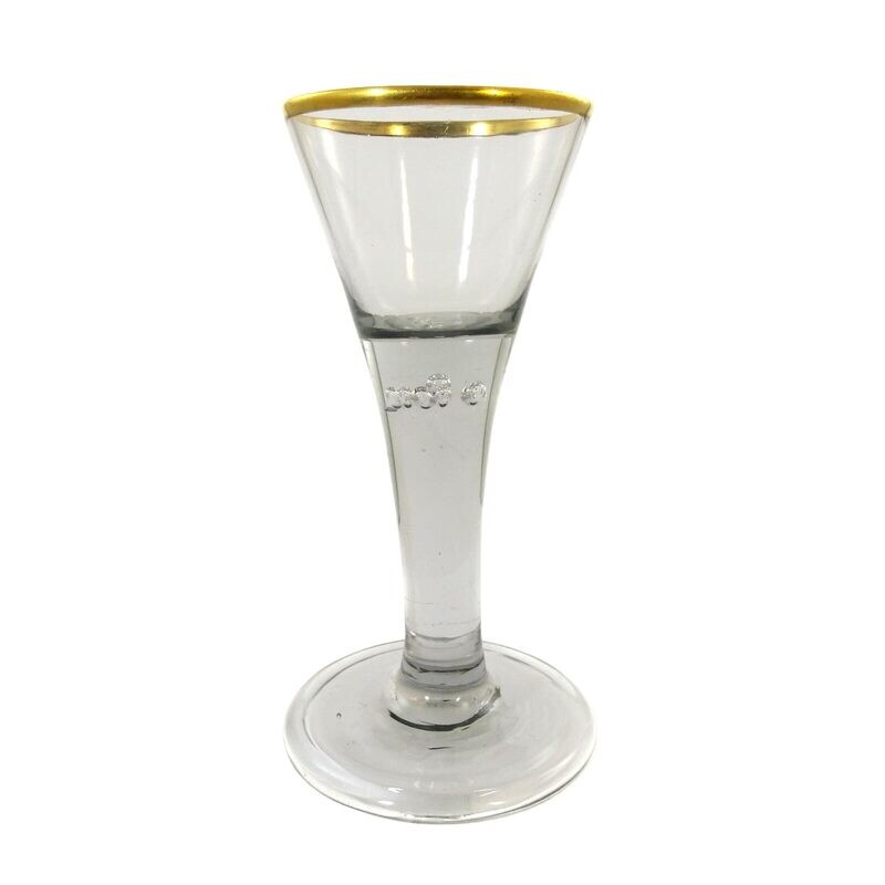 Lauenstein pointed goblet with gold rim, 2nd half of the 18th century.