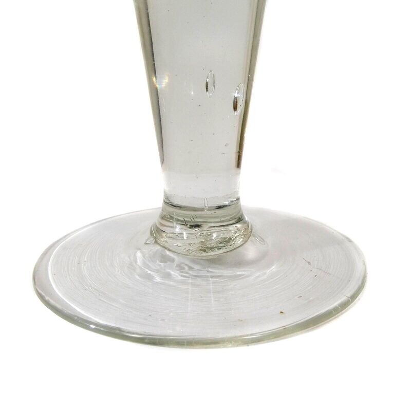 Lauensteiner pointed goblet with gold rim &amp; decorated. Air beads, 2nd half of the 18th century.