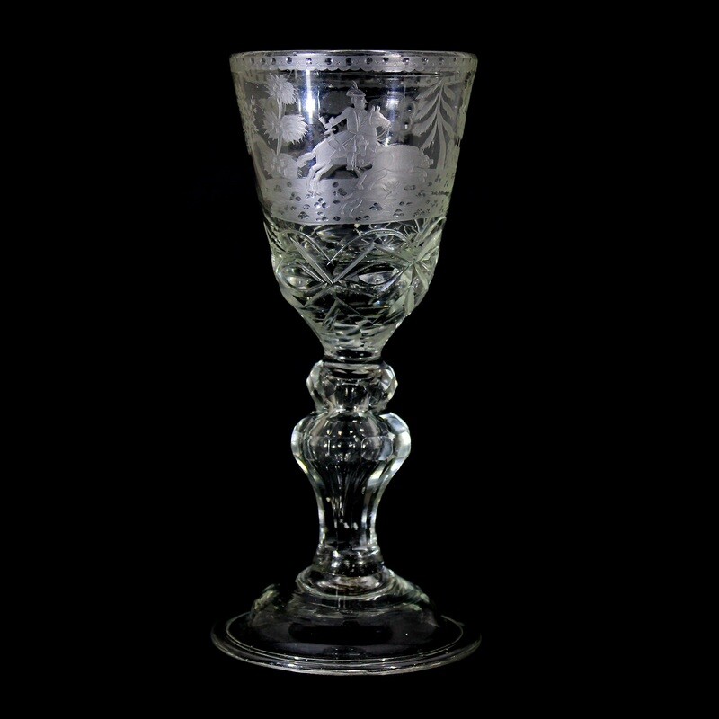 Cup with a cut scene of a driven hunt, Lauenstein around 1750-70