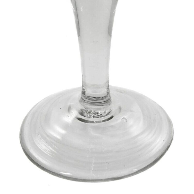 Southern wine glass with lancet cut border &amp; pinhead flowers, Lauenstein around 1810