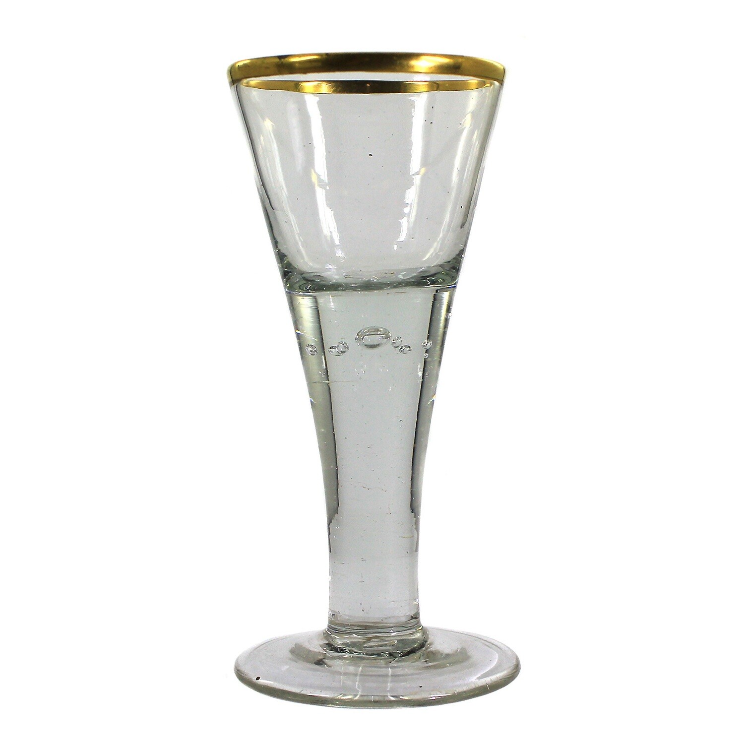Lauenstein pointed goblet with gold rim, demolition with lion mark, 2nd half of the 18th century.