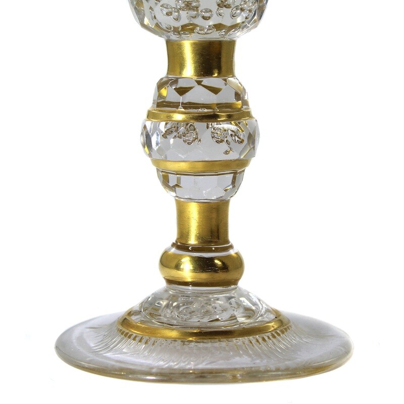 Cup made of colorless glass with air beads, Potsdam/Zechlin around 1730-40