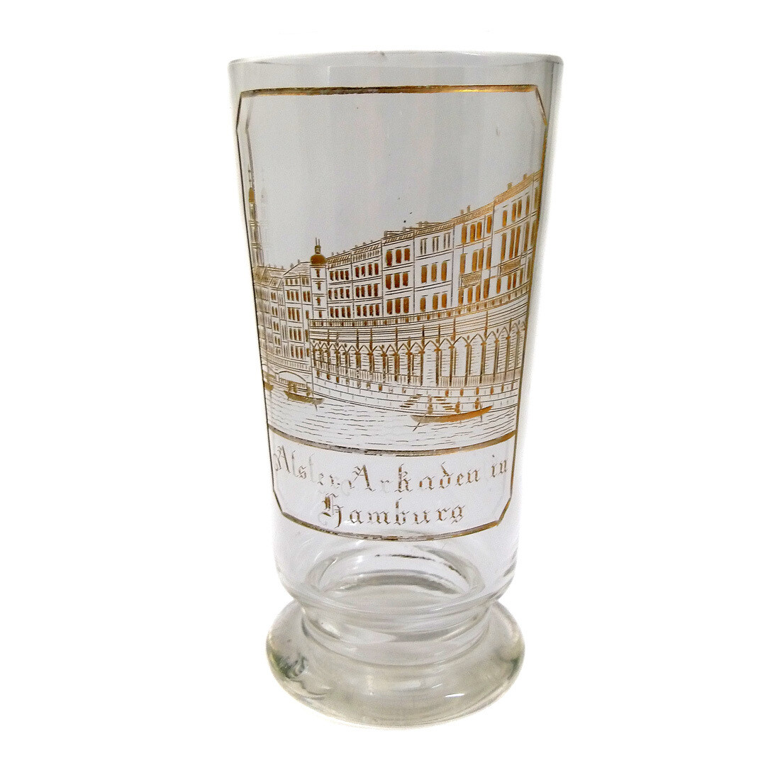 View glass of the Alster Arcades in Hamburg, end of the 19th century.