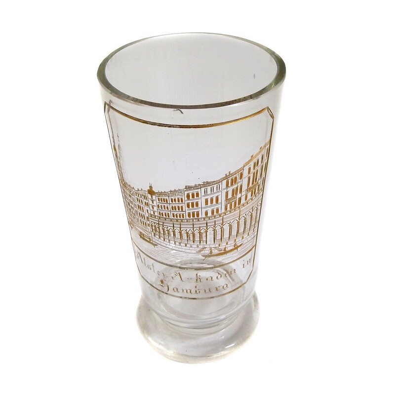 View glass of the Alster Arcades in Hamburg, end of the 19th century.