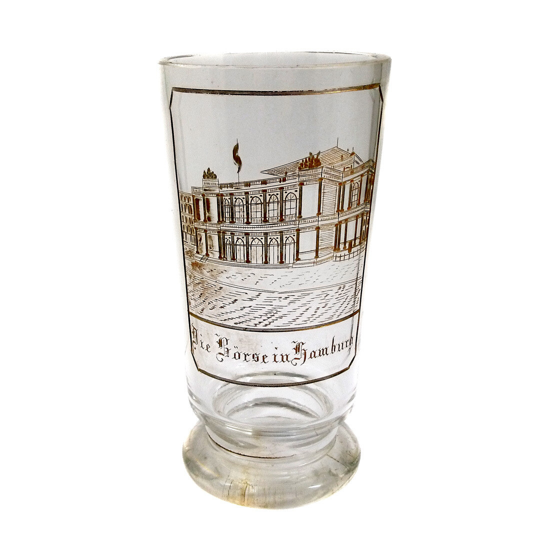 View glass of the stock exchange in Hamburg, end of the 19th century.