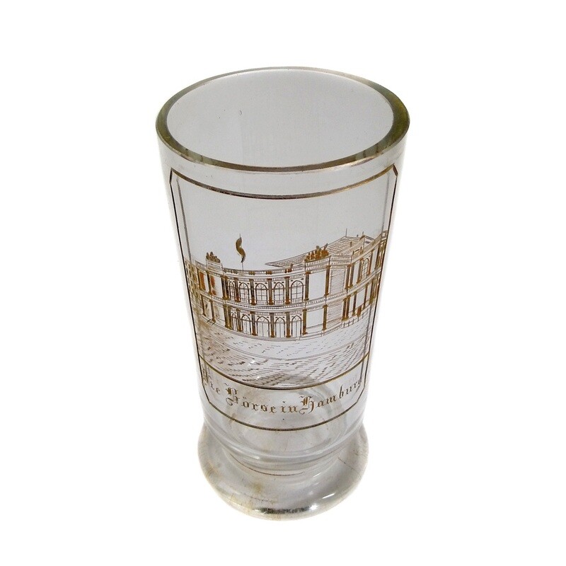 View glass of the stock exchange in Hamburg, end of the 19th century.