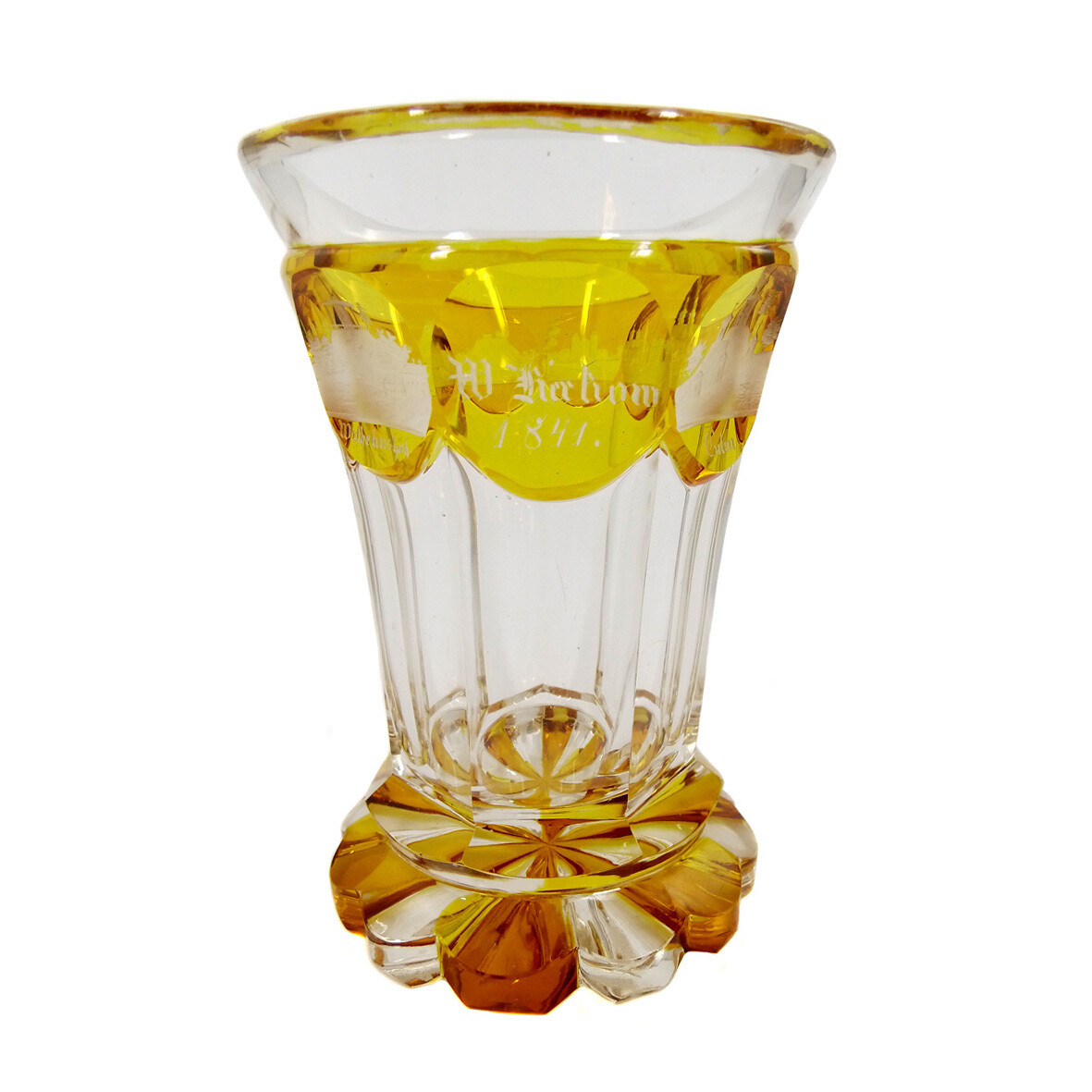 Beaker with six cut views, Bohemia, dated 1841