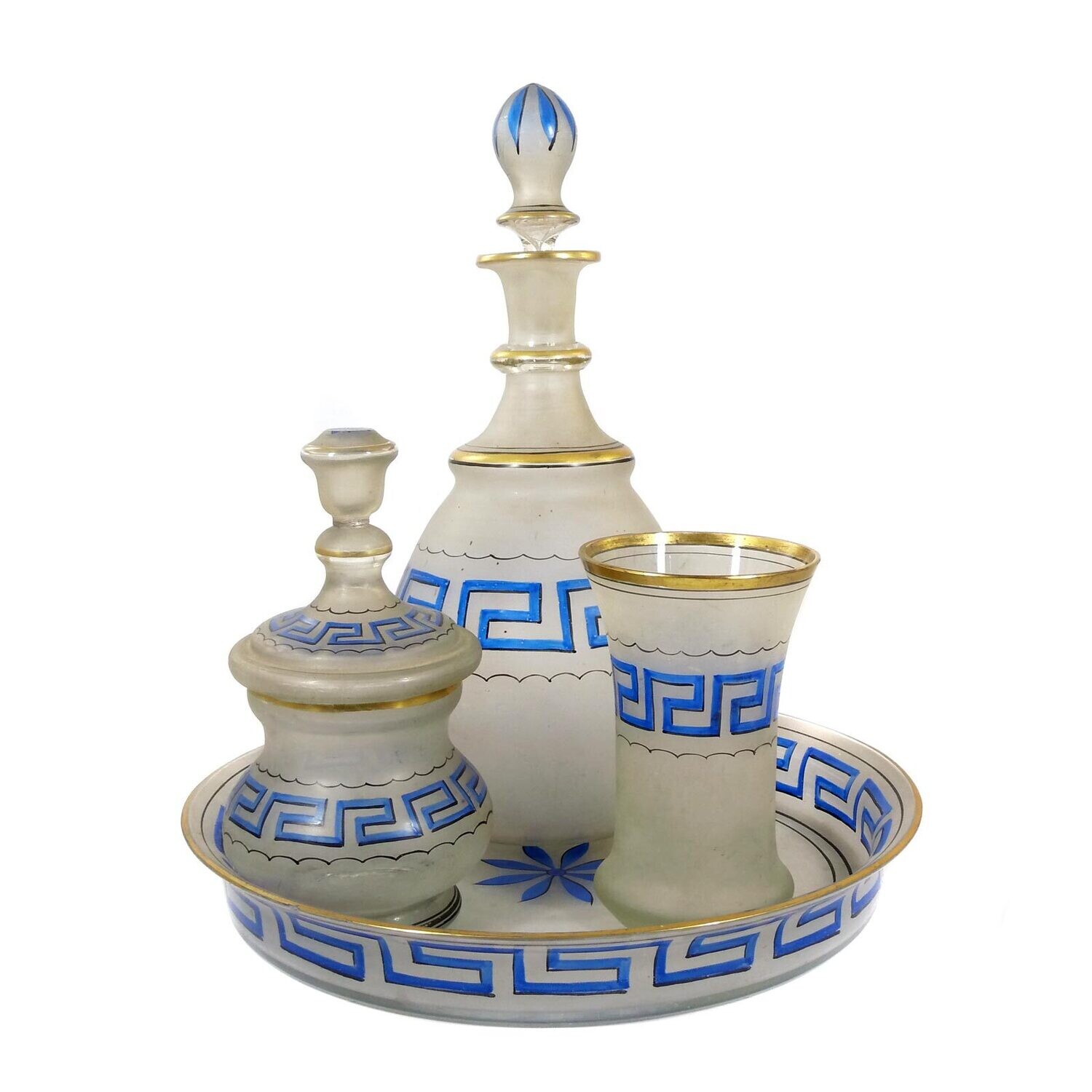 4-piece set with surrounding meander band, New World around 1860-70