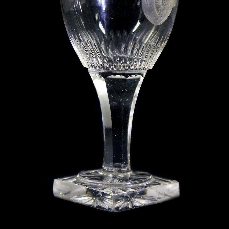 Shot glass with carved coat of arms of the Grand Duchy of Hesse around 1805-10
