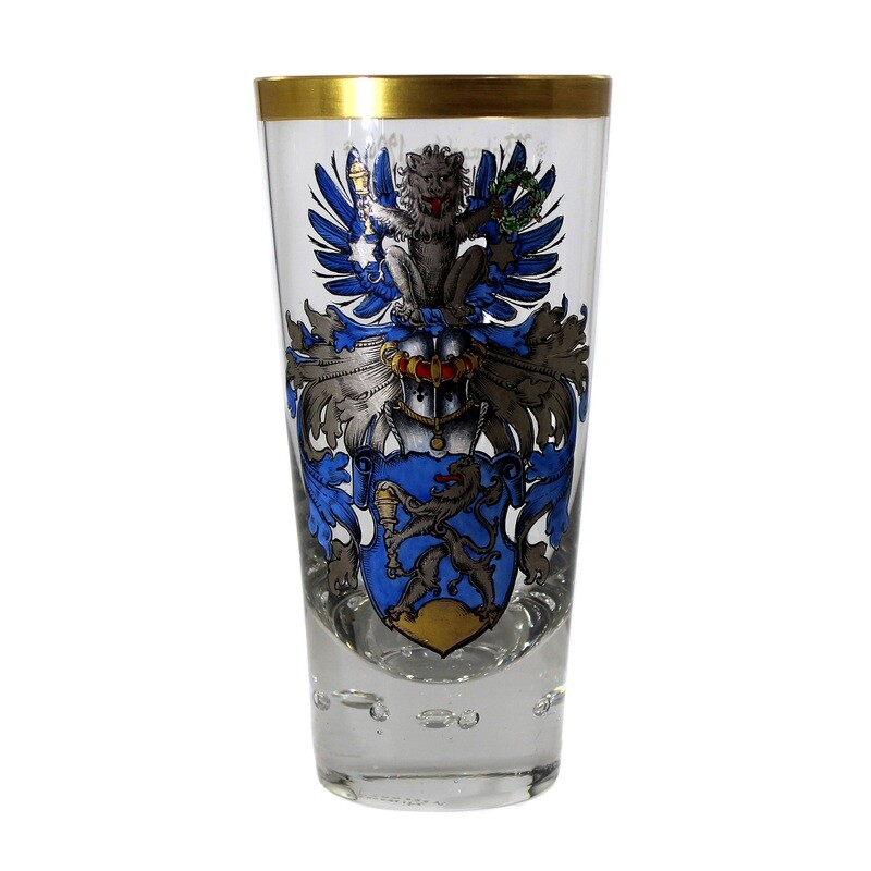 Becher mit Wappen in Emailmalerei, Josephinenhütte, Zesewitz Hannover um 1906