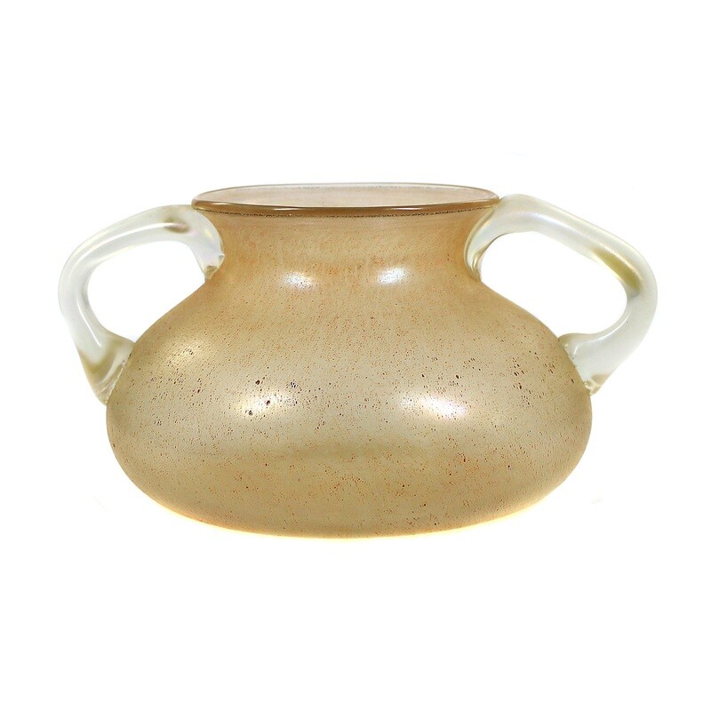 Large handle vase, Cyprus decor, Josephinenhütte around 1881-84