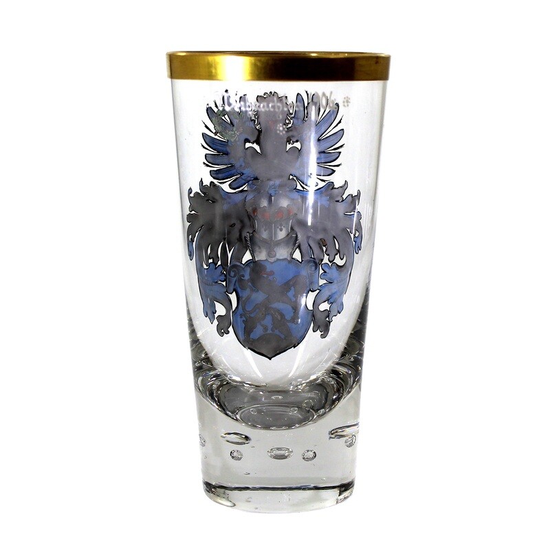 Becher mit Wappen in Emailmalerei, Josephinenhütte, Zesewitz Hannover um 1906