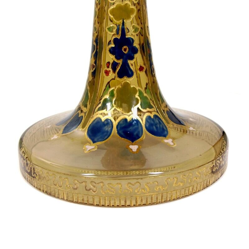 Large cup with translucent enamel, designed by Franz Pohl Jr., decor by Fritz Heckert