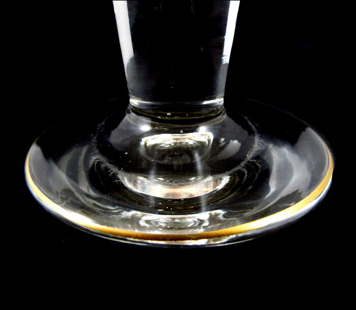 Cup with engraved air bubbles and coat of arms in enamel, Josephinenhütte around 1890