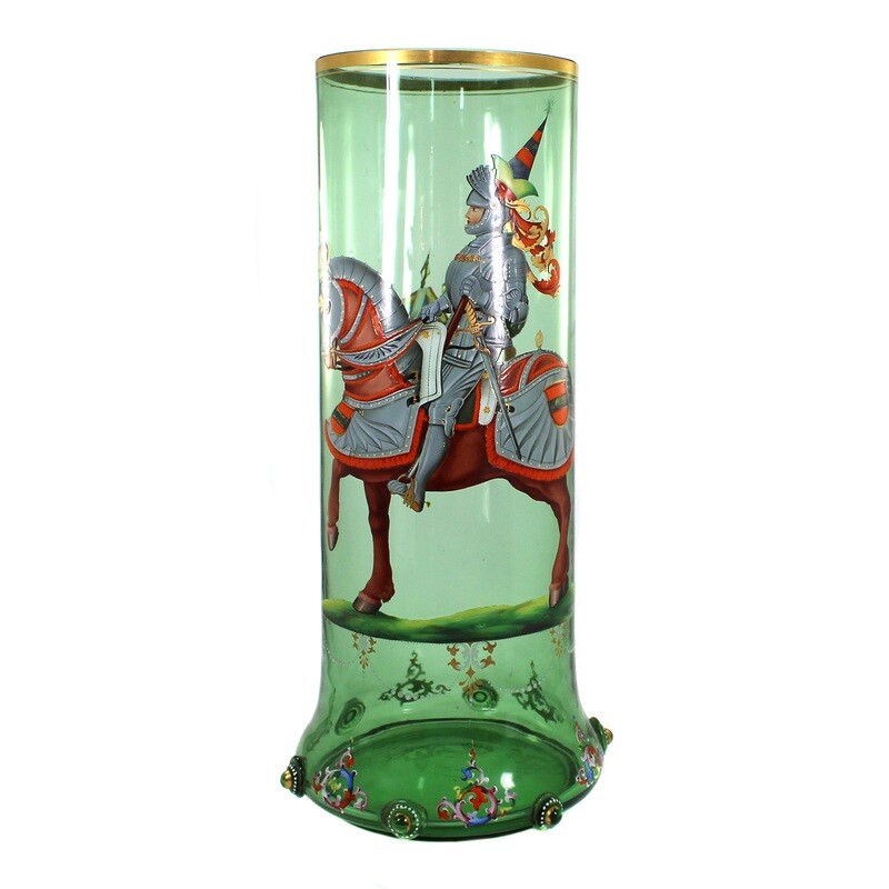 68 cm high lidded tankard with knight figure, Harrach'sche Neuwelt, world exhibition