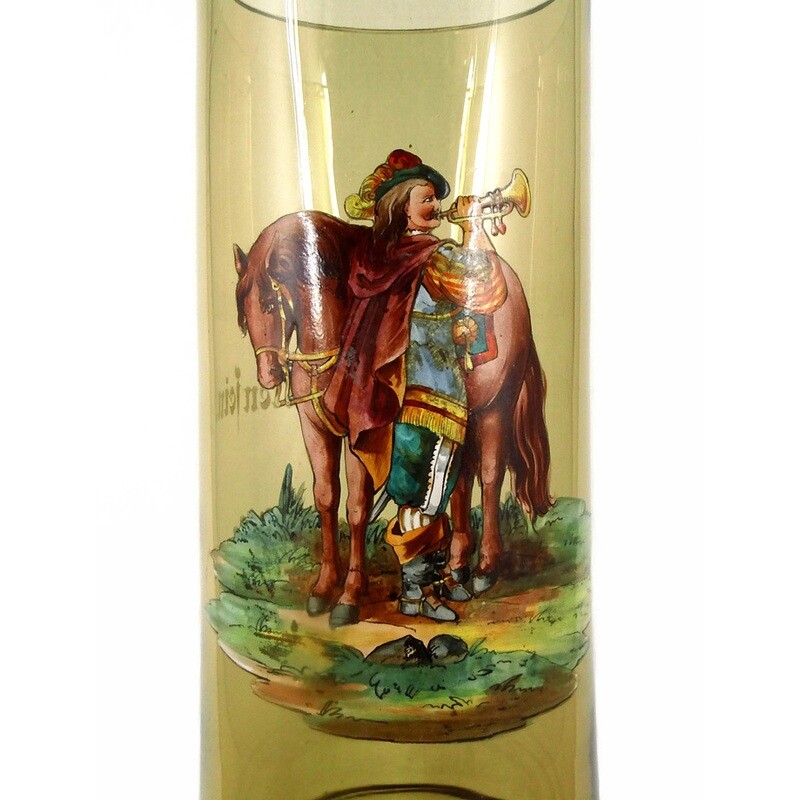 Large cup depicting a trumpeter, Theresienthal around 1875-90