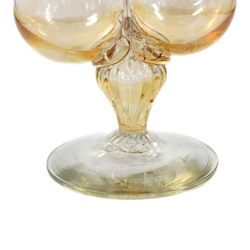 Vinegar and oil bottle made of lustrous glass, Fritz Heckert around 1880-1900