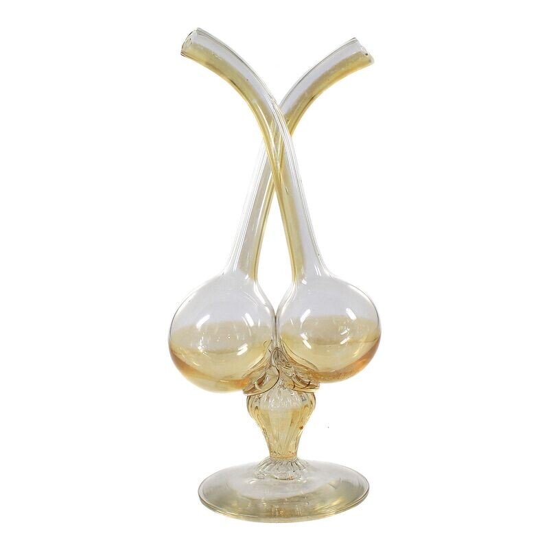 Vinegar and oil bottle made of lustrous glass, Fritz Heckert around 1880-1900
