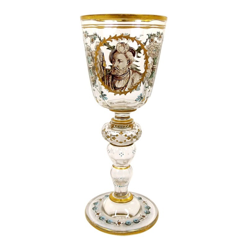 Cup with personalities, Fritz Heckert, draft Cremer, painting rabbit head