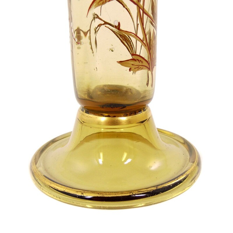 Rod glass with gold and enamel painting, Fritz Heckert, designed by Oskar Jummel