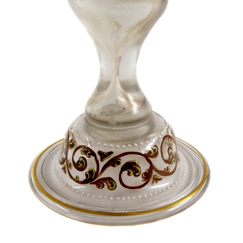 Rare goblet with enamel painting, F. Heckert, design O. Jummel / M. Ehring
