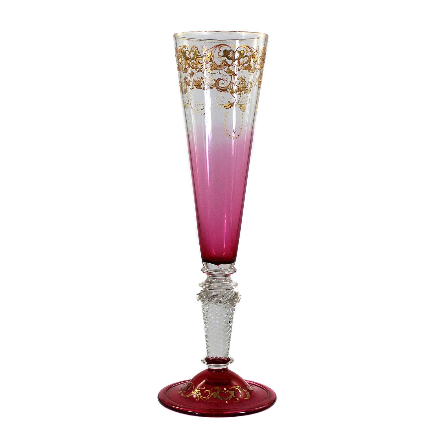 Rare pole cup with gold and enamel painting, Fritz Heckert around 1900