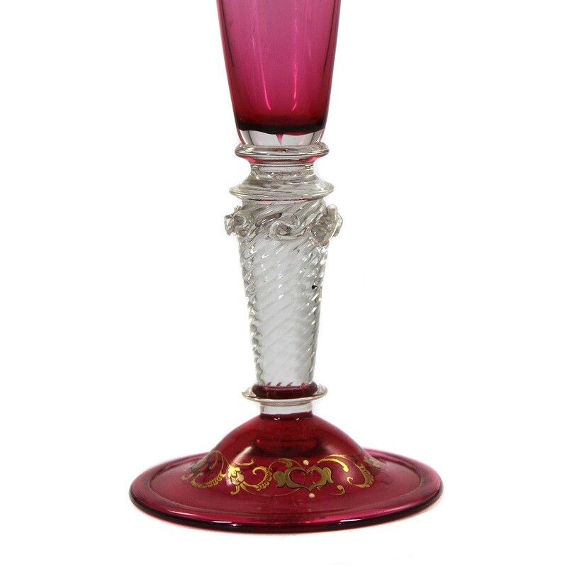 Rare pole cup with gold and enamel painting, Fritz Heckert around 1900