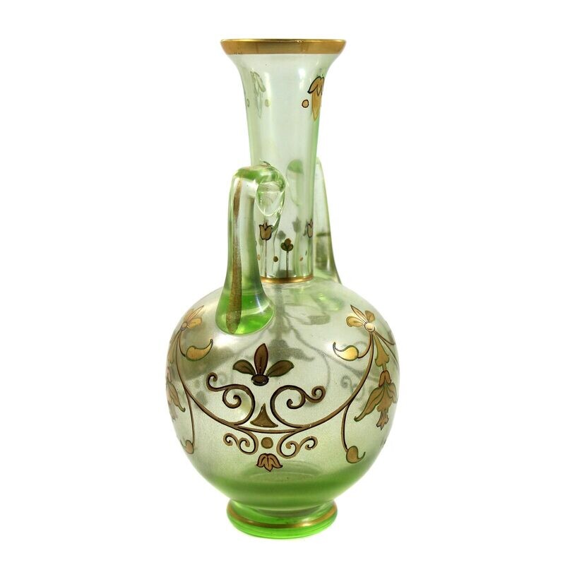 Decorative handle vase with Egyptian motif, Fritz Heckert, designed by Rade and Thamm, Cairo