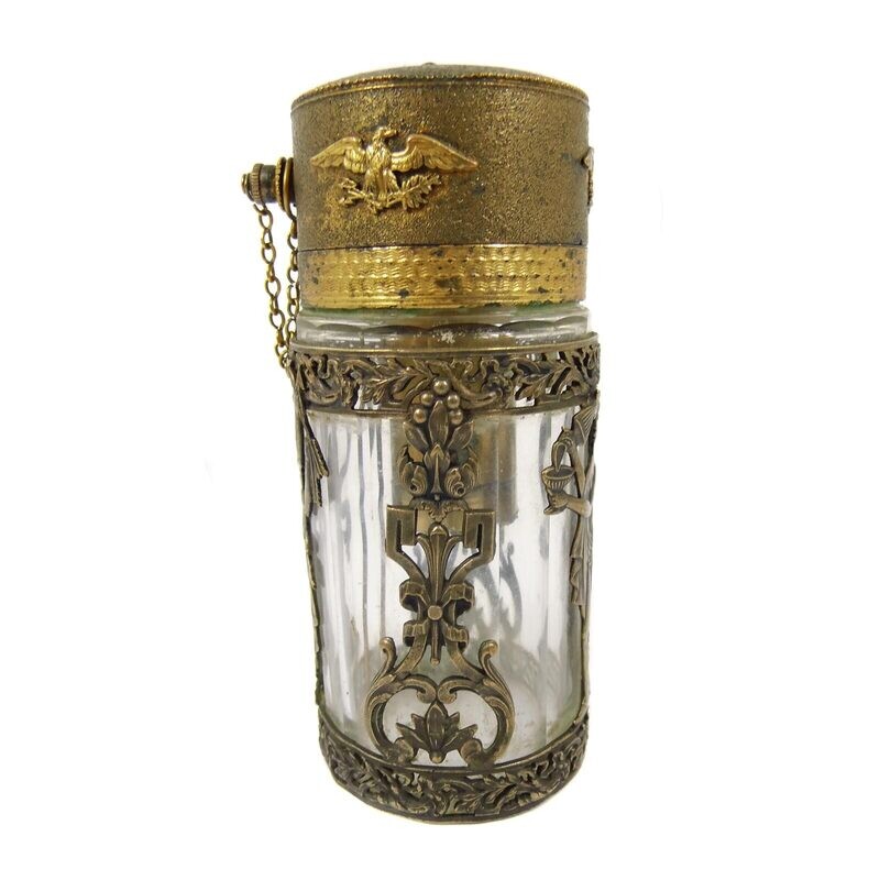 Perfume atomizer with antique depiction &amp; festoon, France, 2nd edition. 19th century