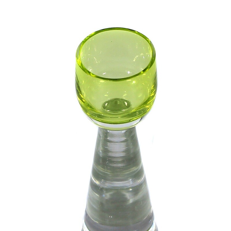 Liqueur glass with green-yellow inner catch, hut variant after Adolf Loos around 1903