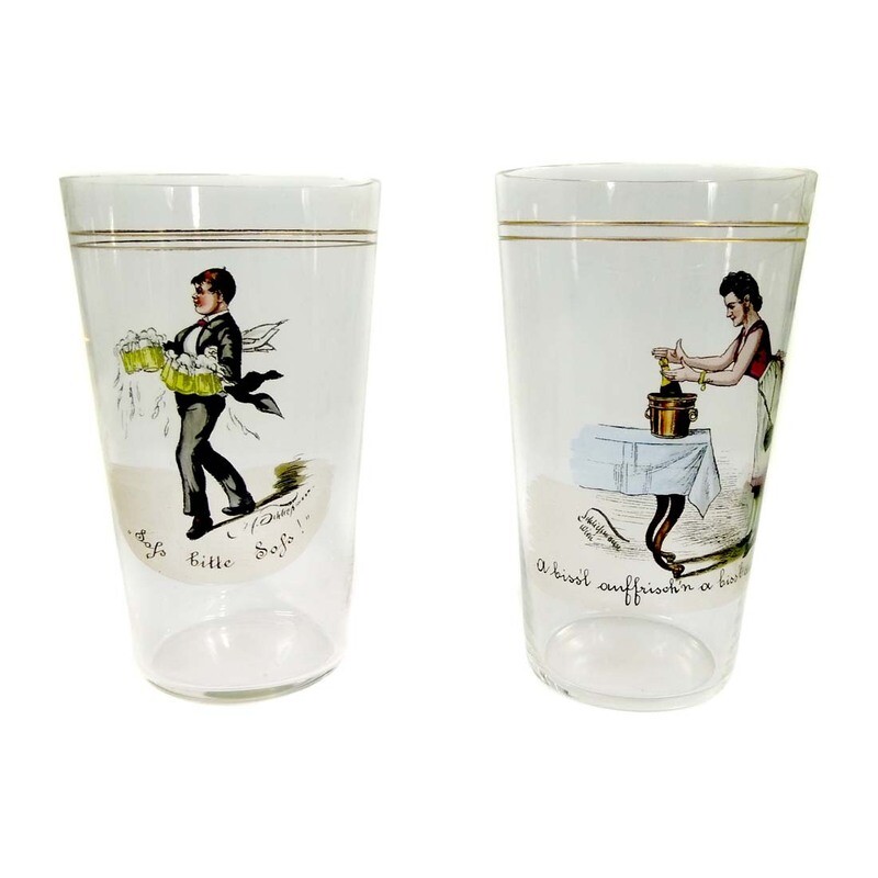 12 rare glasses by Hans Schliessmann, for Bakalowits in Vienna