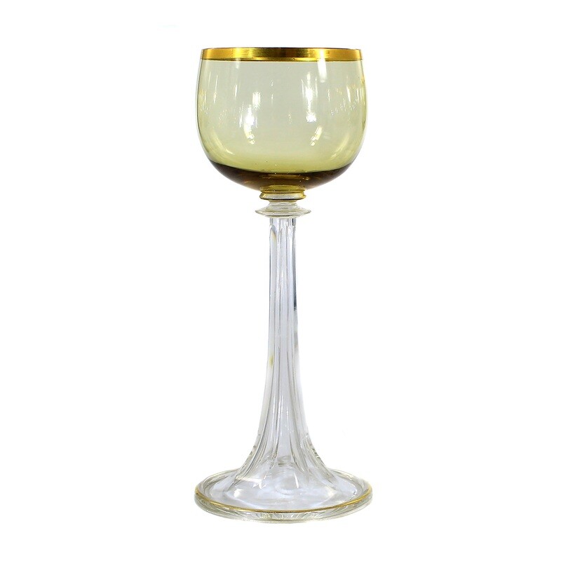 1st of 6. Art Nouveau Roman with topaz-colored cup, Theresienthal, form 1119