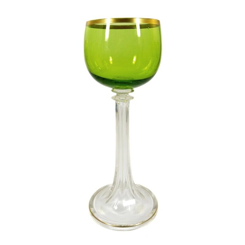 6 Art Nouveau Romans with gold rim, Theresienthal, Pistache, form 1119