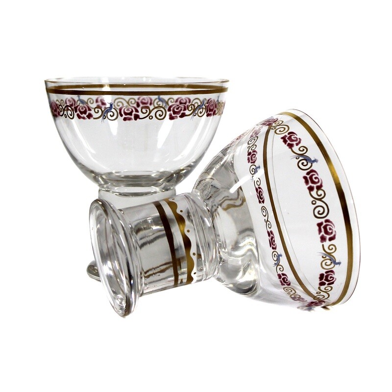 1st of 2. Drinking glass with enamel painting, Poschinger, designed by Reichenbach around 1906