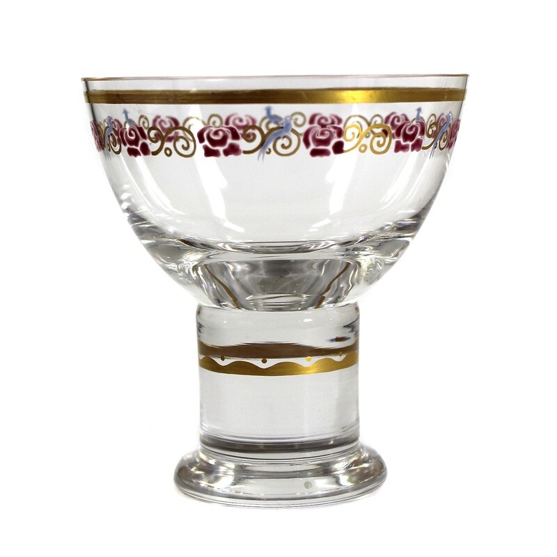 1st of 2. Drinking glass with enamel painting, Poschinger, designed by Reichenbach around 1906