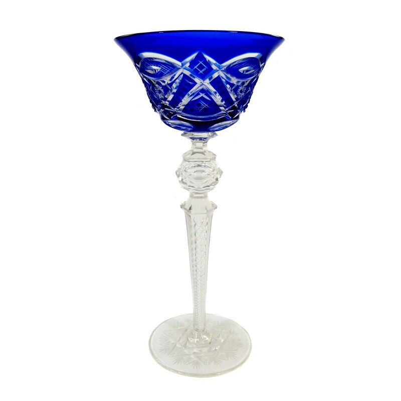 Large, magnificent stemmed glass, Ferdinand von Poschinger around 1925