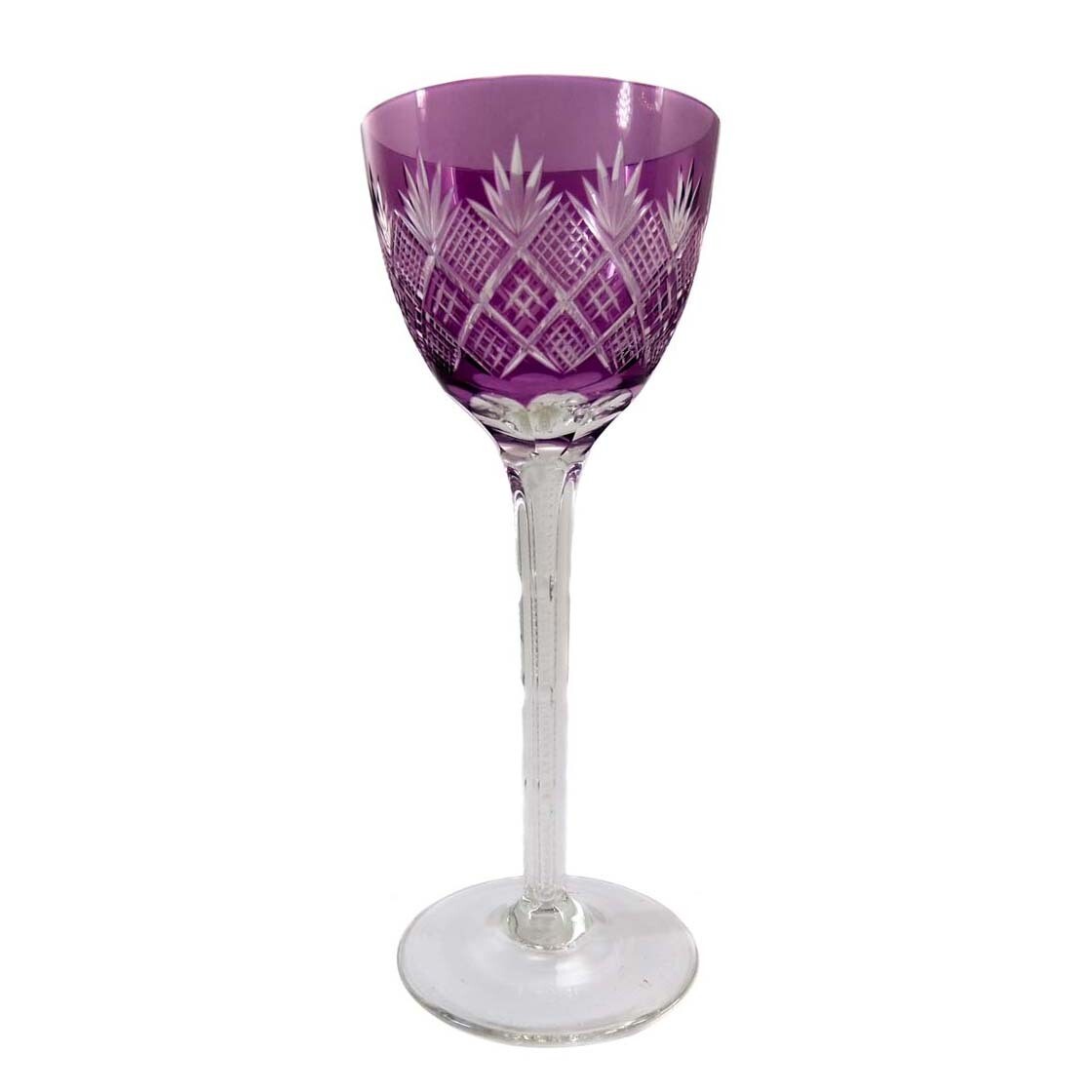 Stem glass with overlay, Ferdinand von Poschinger around 1910