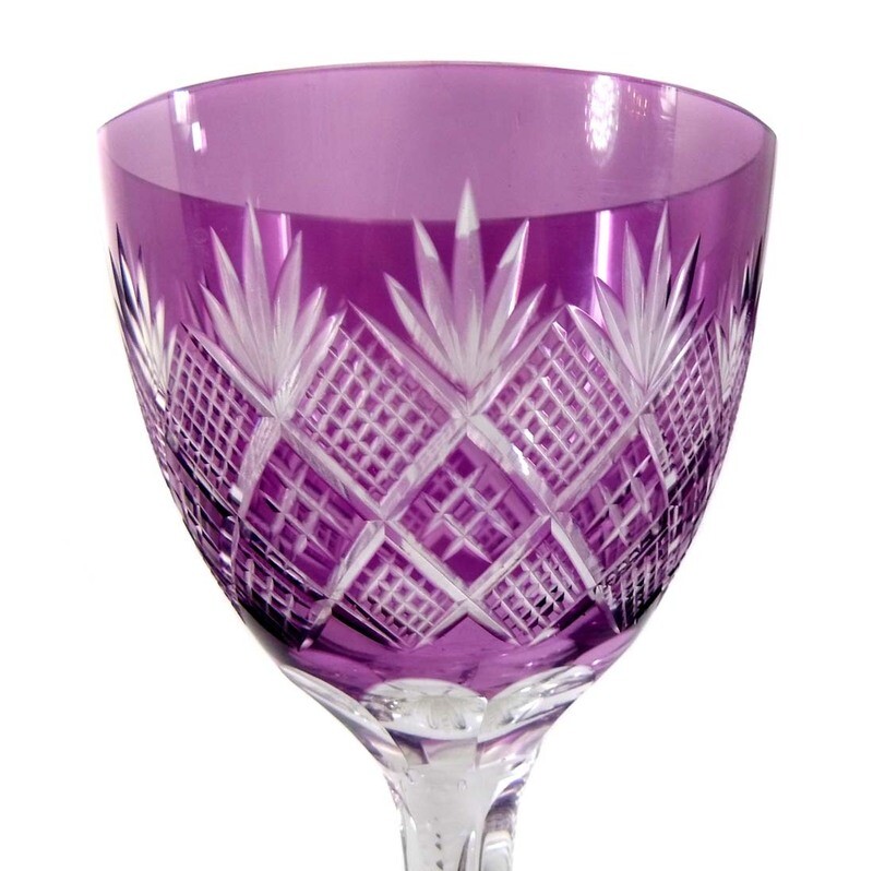 Stem glass with overlay, Ferdinand von Poschinger around 1910