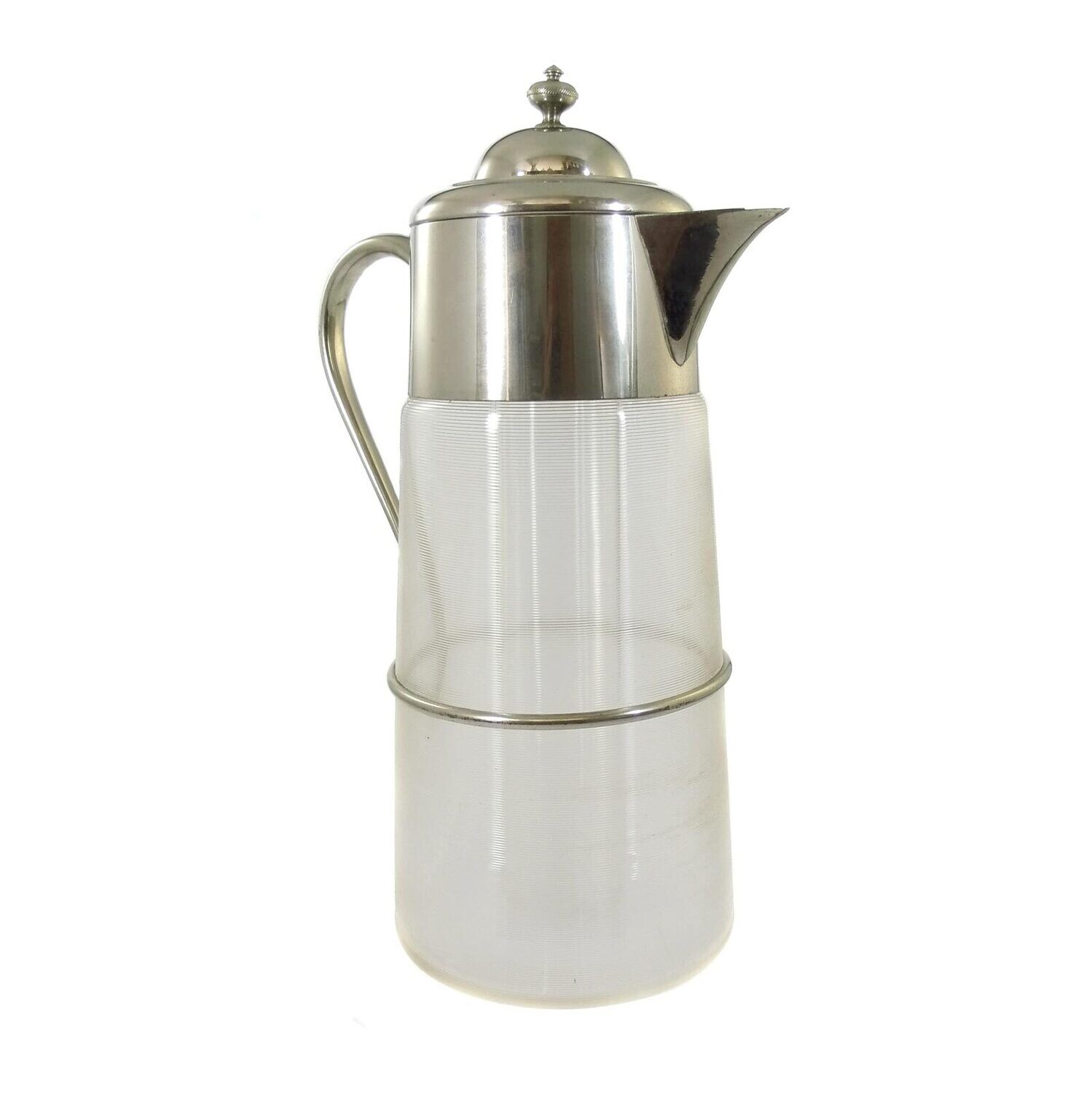 36 cm high cooling jug with metal fittings &amp; glass insert, Bavarian Forest around 1900