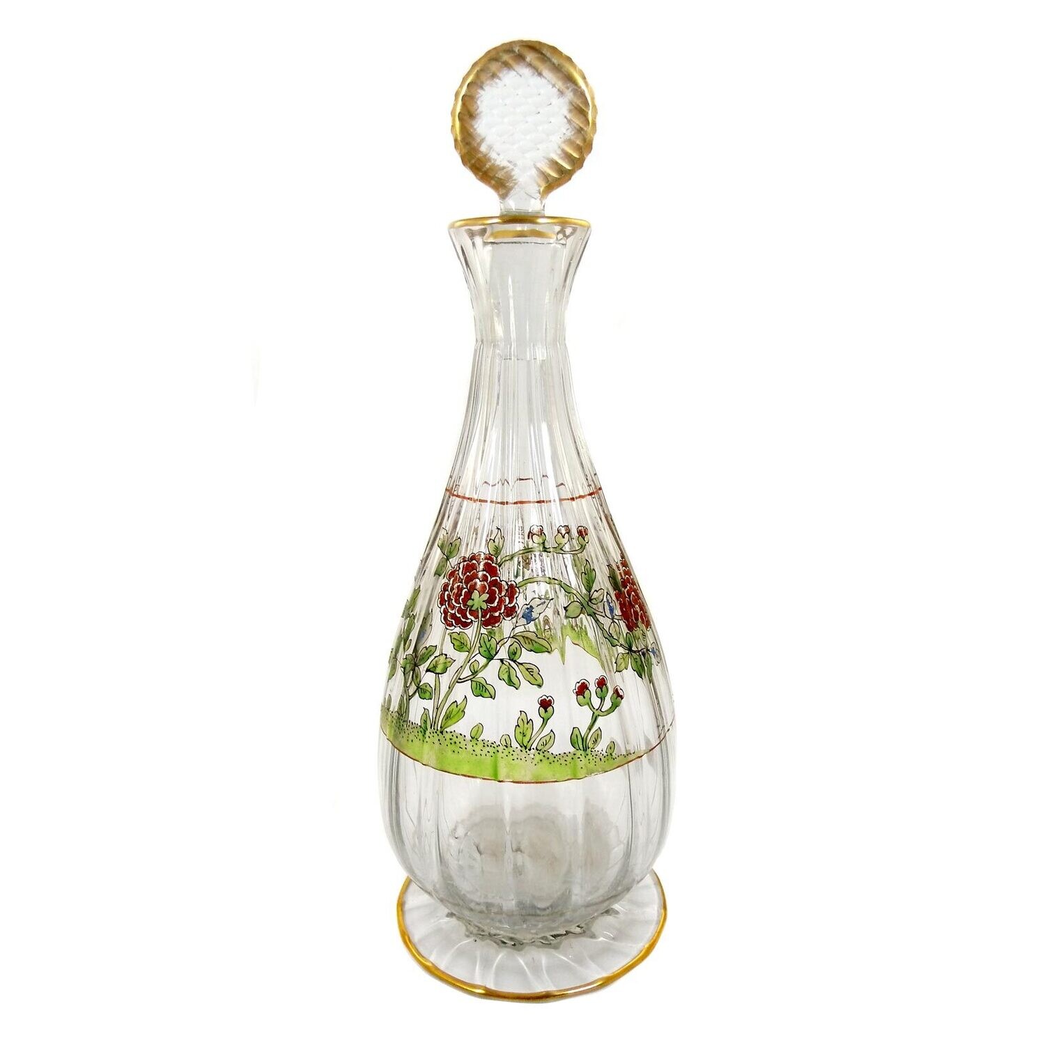 Decanter with stopper and Kakiemon decoration in enamel painting, Daum / Louis Damon