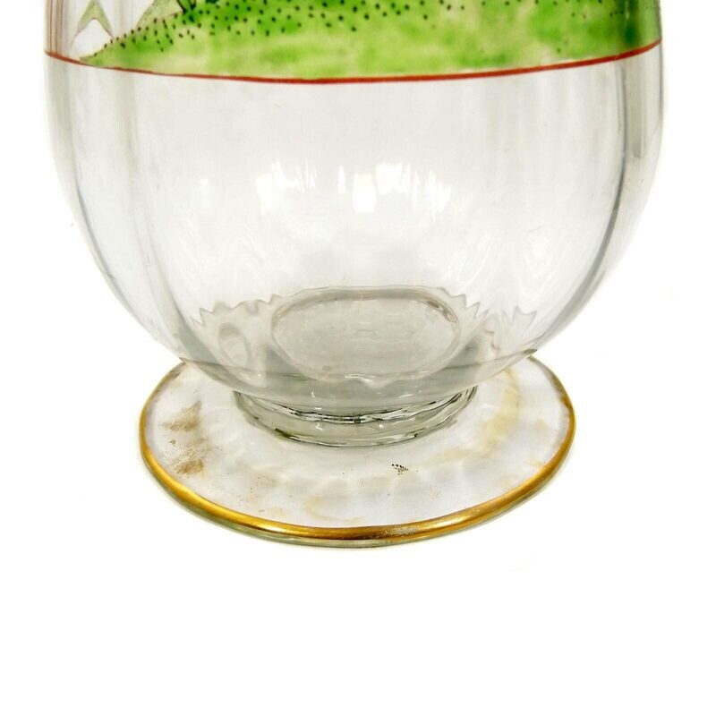Decanter with stopper and Kakiemon decoration in enamel painting, Daum / Louis Damon