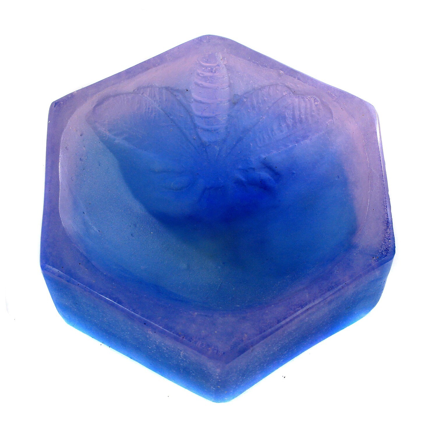 Bowl with moth in Pate de Verre, signed, G. Despret c. 1905